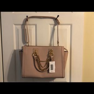 Taupe colored purse